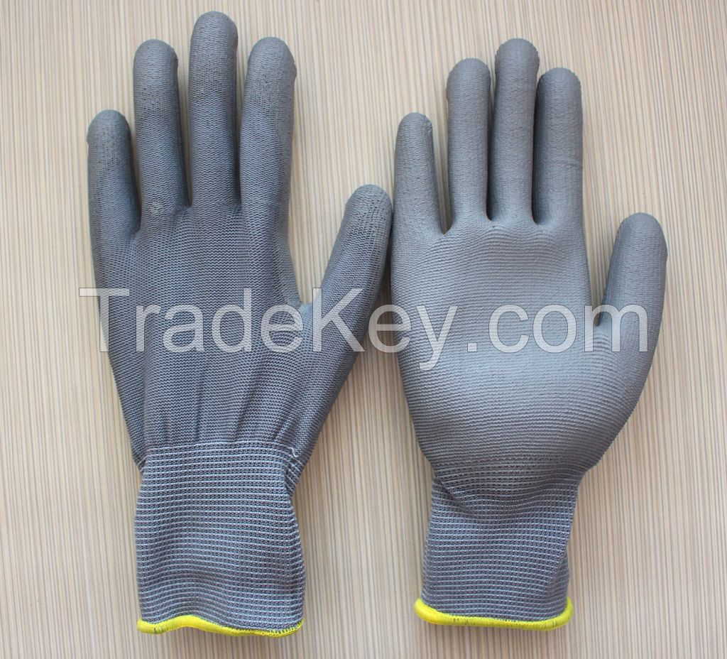 13G Polyester/Nylon PU Plam Coating Working Glove