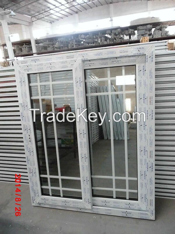 Competitive price UPVC Sliding window wih grid style