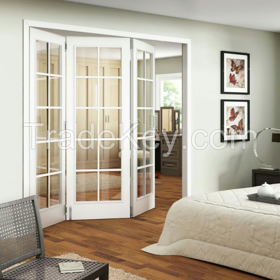 High Quality Aluminum Tempered Glass Sliding bifolding Door