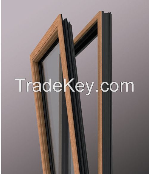 wood window,wood clad aluminum window,aluminum window,casement window