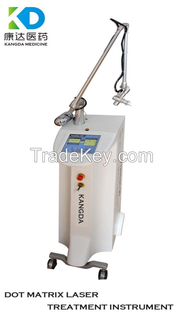 Vertical Dot matrix CO2 fractional laser wrinkle/acne/scar/pigment removal & skin tightening machine 