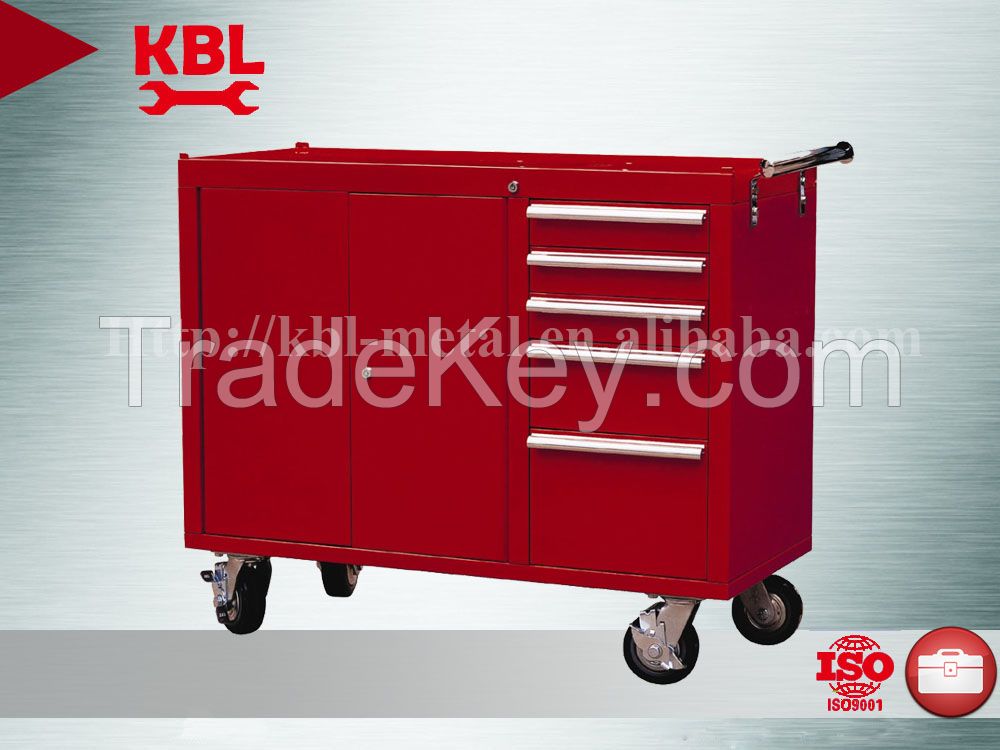 Metal tool cabinet with 4 wheels/handles/drawers