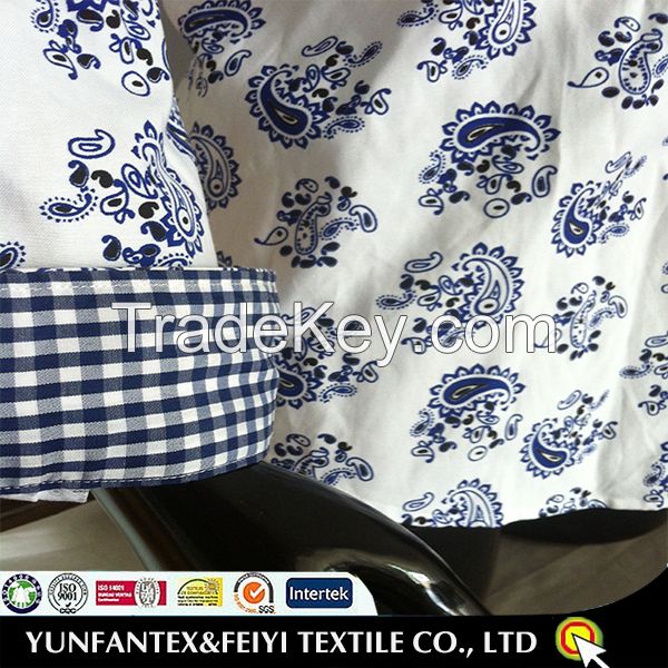 Casual cotton white printed shirt 