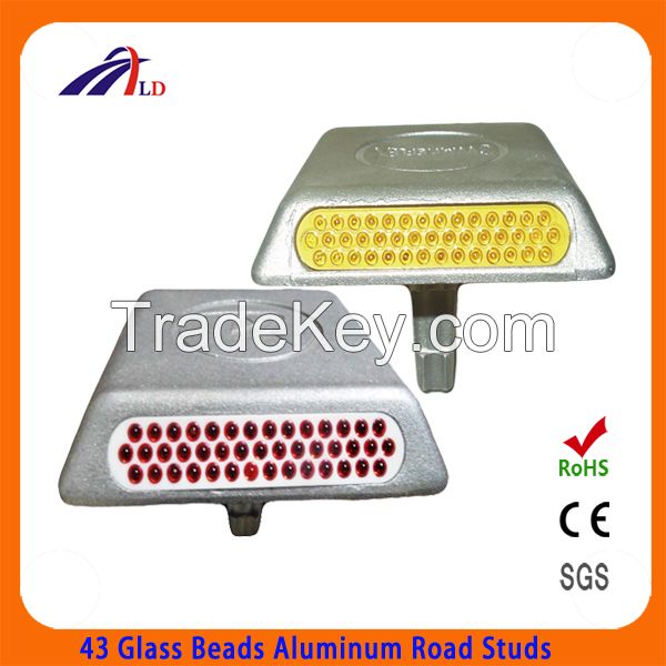 43 Glass Beads Reflector Aluminum Road Stud