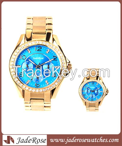 2015 newest stainless steel watch with charm and fashion