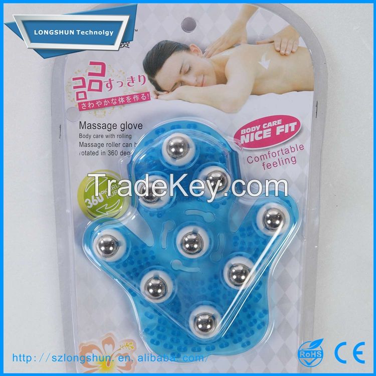 plastic hand held palm glove body massager