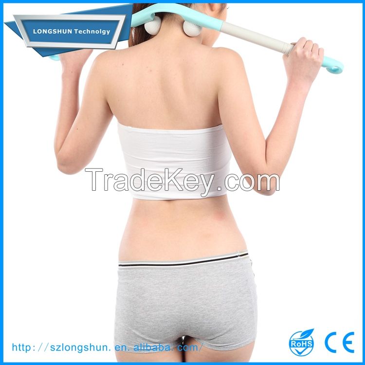 hand held adjustable back and shoulder massager stick