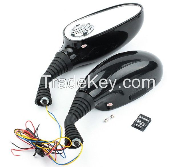 Motorcycle rearview mirror MP3  Audio of rearview Mirrors