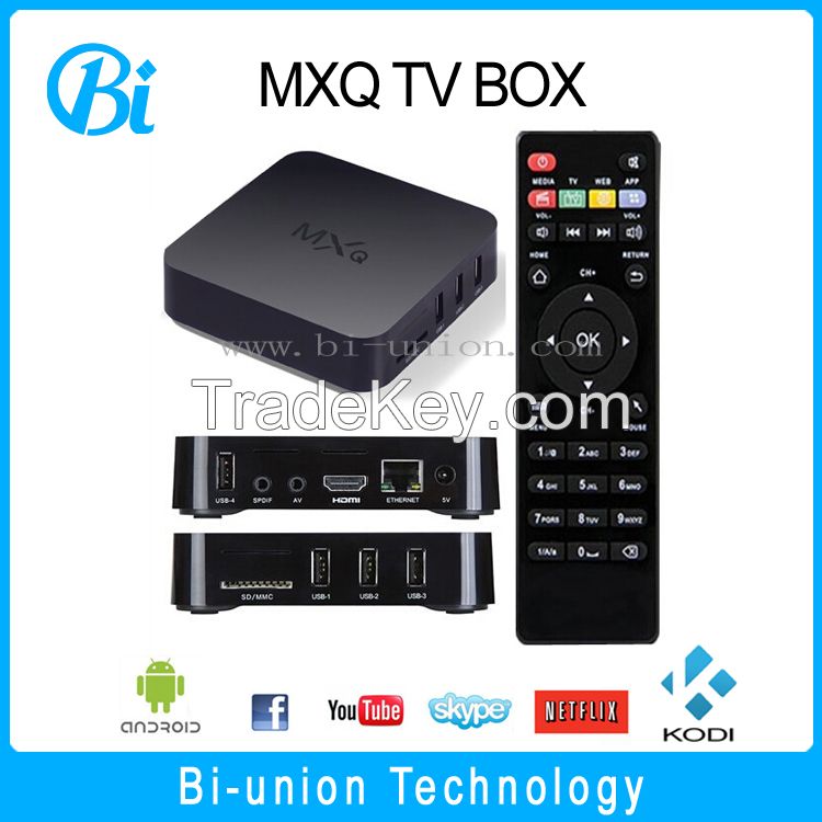 mxq s805 android tv box Quad-Core MXQ KODI 15.2 Android 4.4.2 mxq tv box amlogic s805 tv box