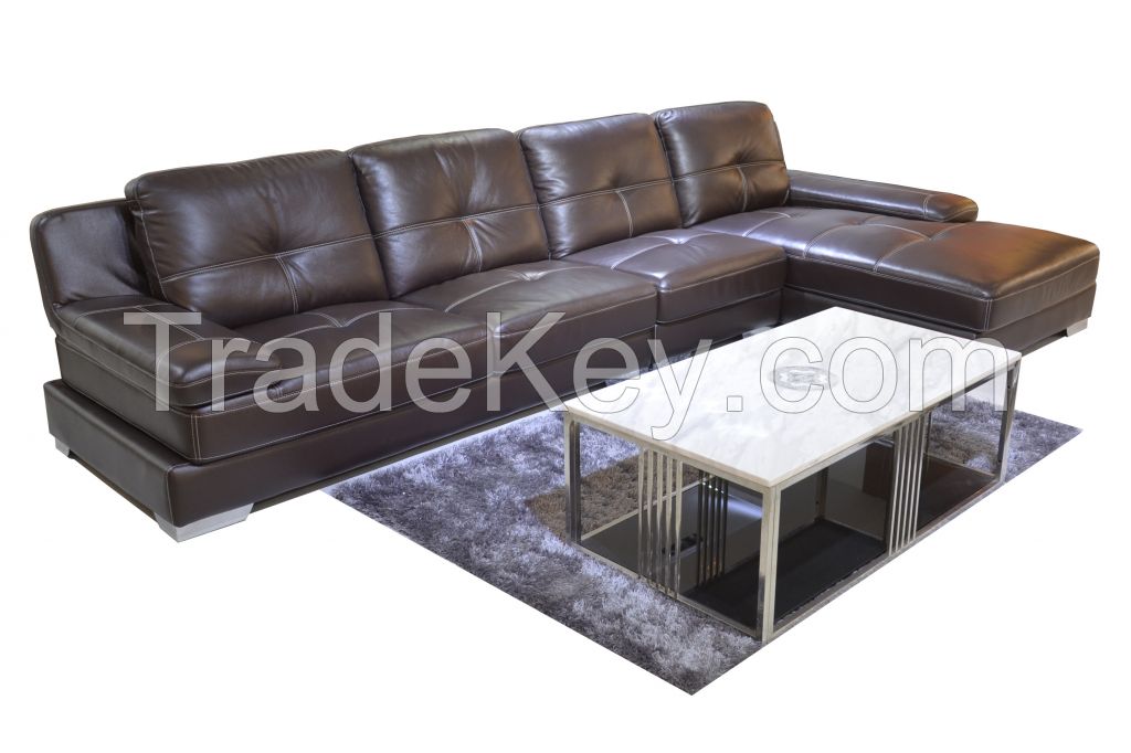 Hot sales leather sofa genuine sectional sofa 