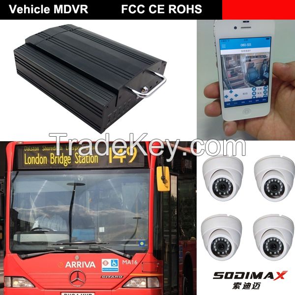 360 degree wifi mdvr/car rearview mirror camera dvr 4ch car black box for bus/truck/taxi