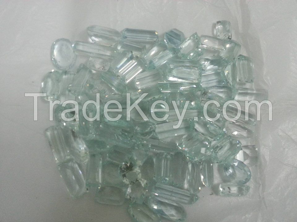 Cut and Rough Aquamarine