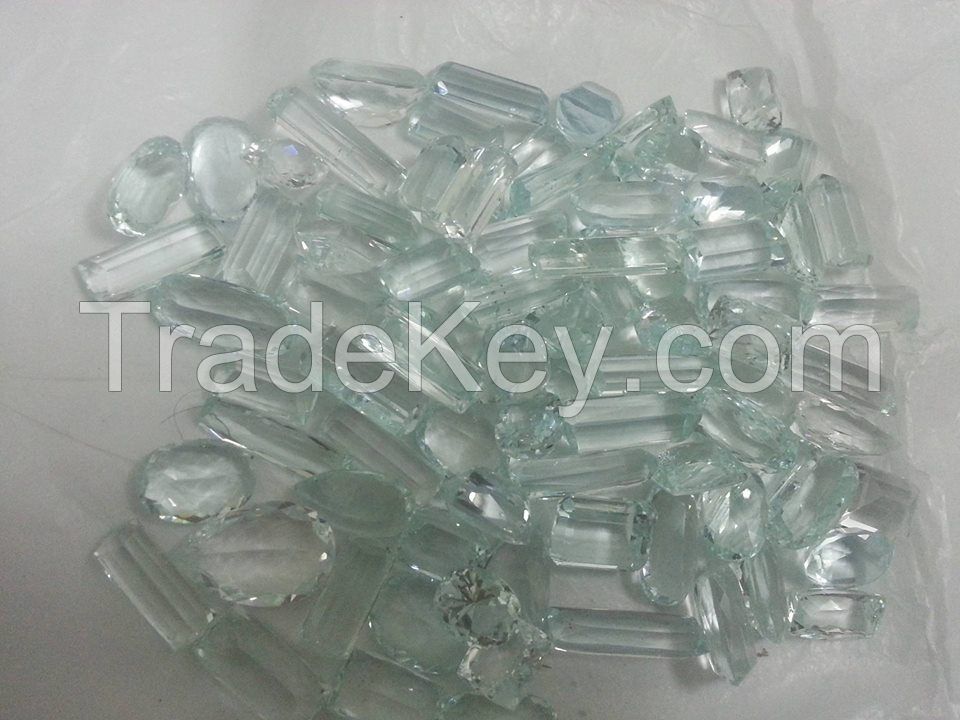 Cut and Rough Aquamarine