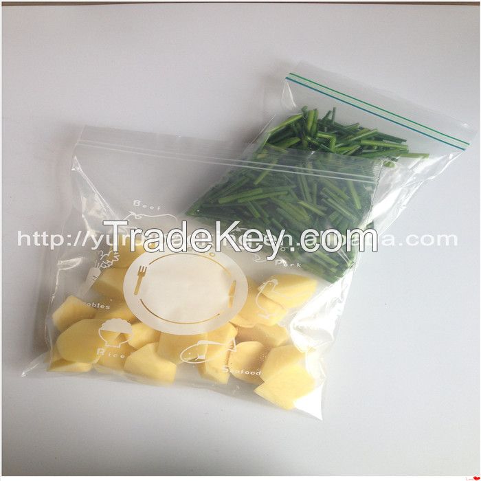 PLASTIC Biodegrable zip lock food packaging bags