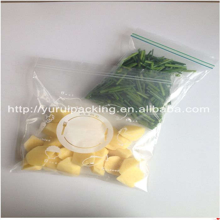 Hot product quart size freezer zipper resealable bag