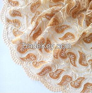 African Fabric 100% high quality African cord lace and Swiss guipure lace fabric for Nigerian wedding dresses F50279