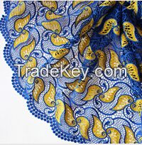 African Fabric 100% high quality African cord lace and Swiss guipure lace fabric for Nigerian wedding dresses F50279