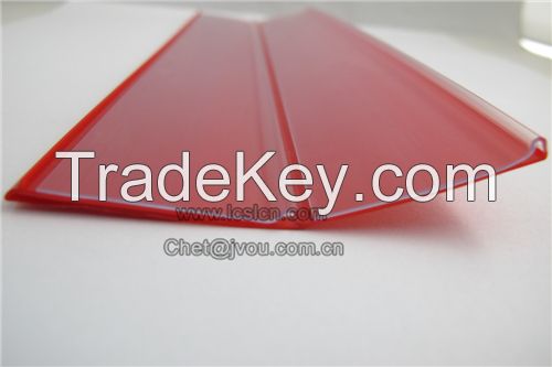 Supermarket pvc plastic label holder strip for shelf