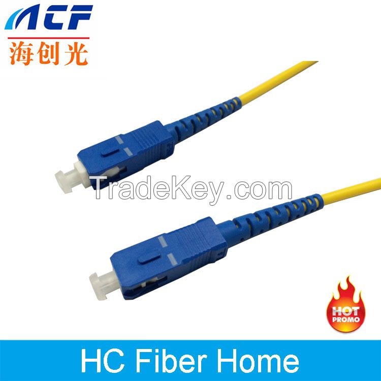 Qulified SC-SC SM SX 3.0mm Diameter 2 Meters Length Fiber Optic cable