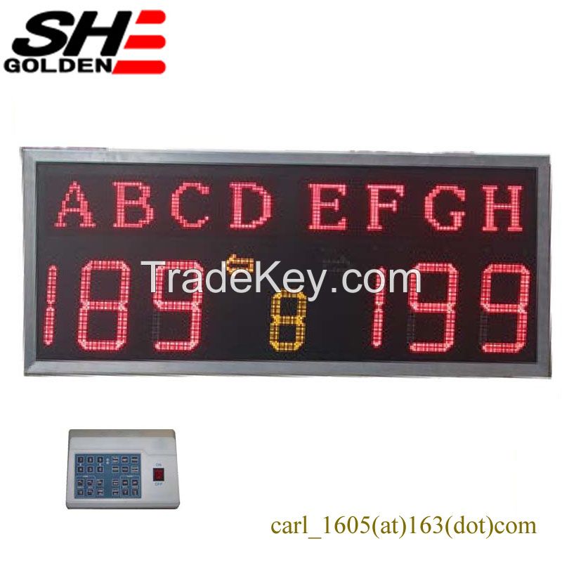 Multi purpose red green sports game scores basketball electronic scoreboard,led digital electronic scoreboard for basketball