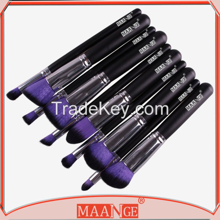 New products high end cosmetic tools 10pcs purple makeup brush kits