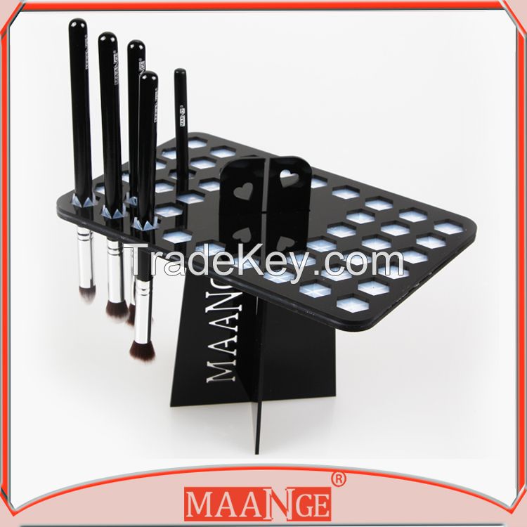 MAANGE Heart-shaped high end black makeup brush show shelf