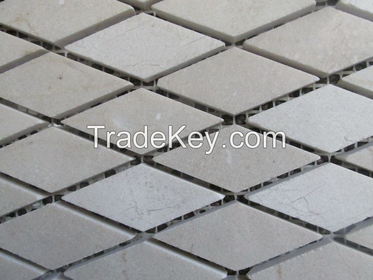 creama marfill rhombus marble mosaic for wall/floor