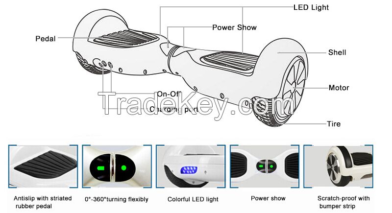 2015 new two wheels self balance scooter