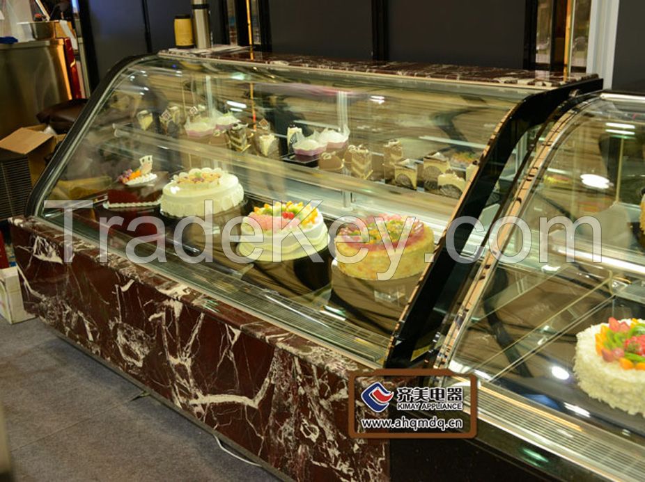 13DW The 5th generation fresh keeping preserving refrigerating showcase for displaying cakes, commercial fridge cooler with transparent glass