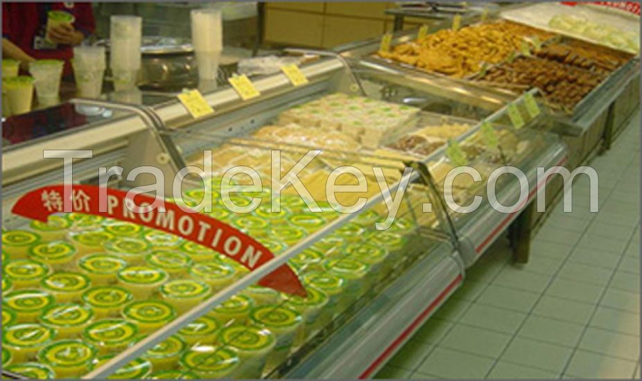 09CD horizontal Refrigerating freezer dispaly showcase cabinet for fresh meat used in restaurant, hotel and supermaket