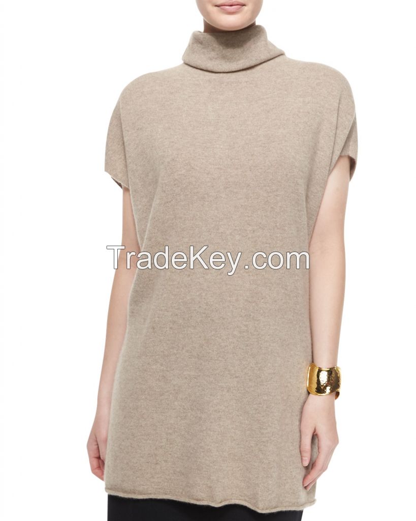 Fashion style short sleeve100% Cashmere sweater