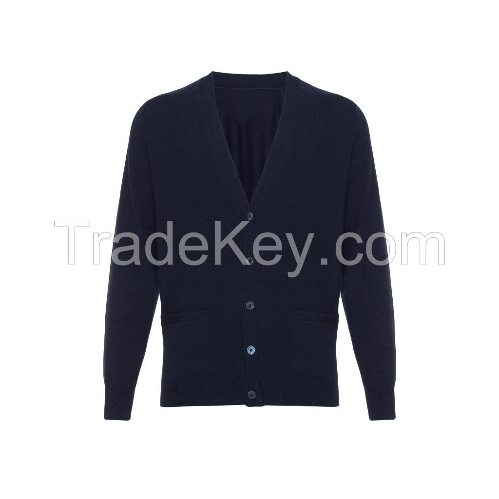 Men 100% cashmere cardigan sweater