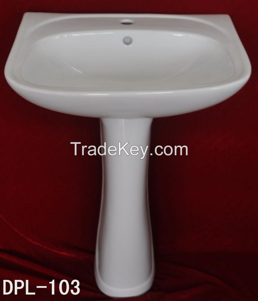 WASHBASIN WITH PEDESTAL; HOT SALE GOOD QUALITY WITH COMPETITIVE PRICE