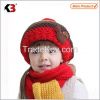 Hot sale fashion scarf hat glove set