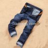  straight style wholesale high quality fashion jeans,prefessional stock jeans with holes for men