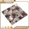 Marble Wall Tile Mixed Brushed Aluminium Ice Crackle Crystal Glass Mosaic 