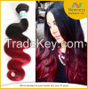 factory direct sale cheap burgundy human hair virgin indian ombre hair weaves extension