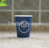 hot selling single wall disposable paper cups for hot drink dark blue high quality,custom logo design