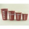 9oz food grade ripple disposable wall paper cup red color coffee cups custom logo