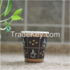 hot selling single wall disposable paper cups for hot drink dark blue high quality,custom logo design