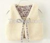 autumn kids vest v-neck wool baby girl vest