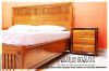 Rose Wood Full Solid Bedset