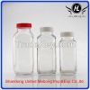 Clear glass beverage bottles/glass bottles for water with plastic cap for round shape