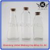 Clear glass beverage bottles/glass bottles for water with plastic cap for round shape