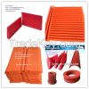 UHMWPE impact bars/beds, rubber/PU & ceramic wear liner, pulley lagging, belt cleaner, belt repair, cord stripper, etc.