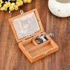 Antique carving wooden hand crank custom music box for HongKong brand