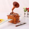 Homemade Songs wooden custom made hand crank gramophone music box