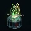 Favorable acrylic forest and train scene music box with led light, wind up music box with custom music