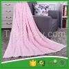 Pink thermal shiny pv cotton fleece blanket