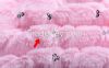 Pink thermal shiny pv cotton fleece blanket